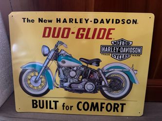 Harley-Davidson Duo-Glide Metal Tin Sign