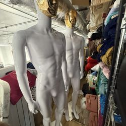 2 Mens Mannequins 2 Extra Heads Gold $110 Each