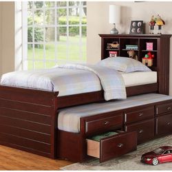 TWIN BED FRAME WHIT TRUNDLE +2 REGULAR MATTRES ☎️ 1714586,2564 