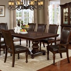 Brand New! 7pc Formal Dining Room Set ✨️/ Take it home with only $39Down/ Hablamos Español Y Ofrecemos Financiamiento 🙋🏻‍♂️