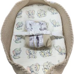Bohevian Baby Changing Basket - Wipe Clean, Waterproof Pad Cover Raised Foam Pad