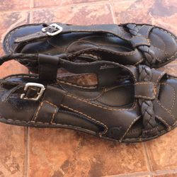 Born Leather Slingback Sandals - size 8