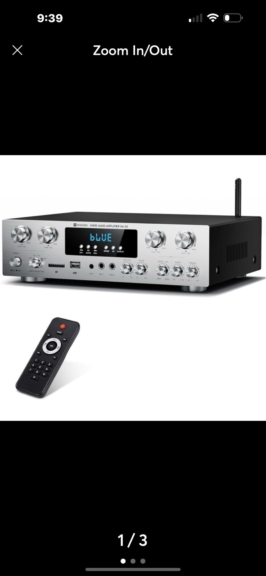 Vangoa Amplifier Home Audio 4 Channel