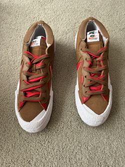 Nike Blazer Low x Sacai British Tan Size 11.5 Brand New