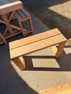Handmade Wooden Outdoor Bench