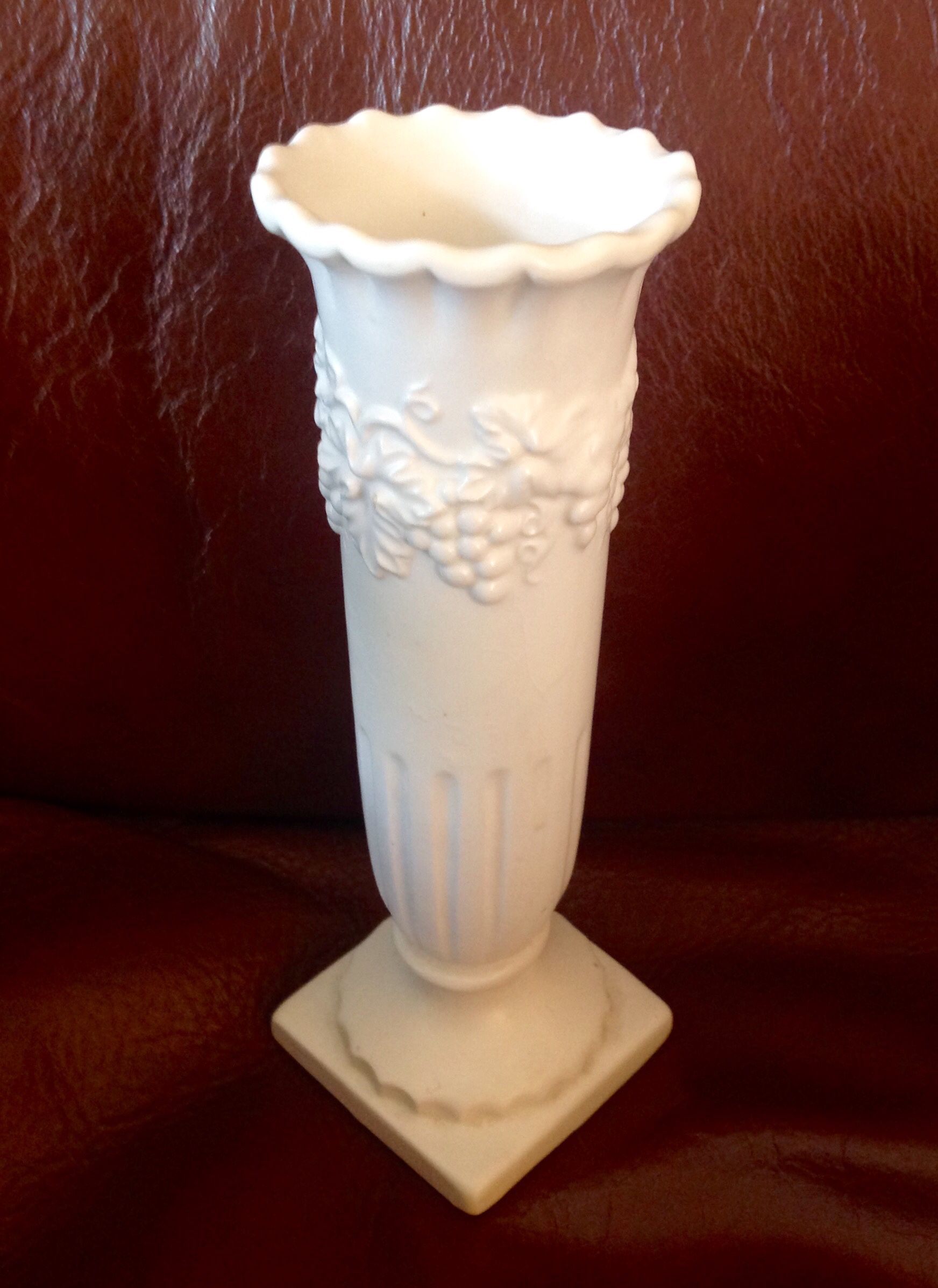 Vintage Inarco Bud Vase with Grape Bunches, Leaves & Vines
