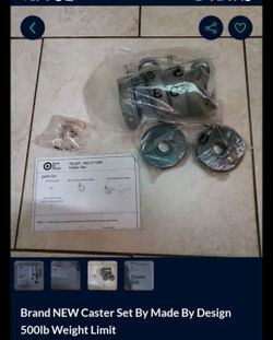 Brand New Caster set by Made by Design 500lb Weight limit