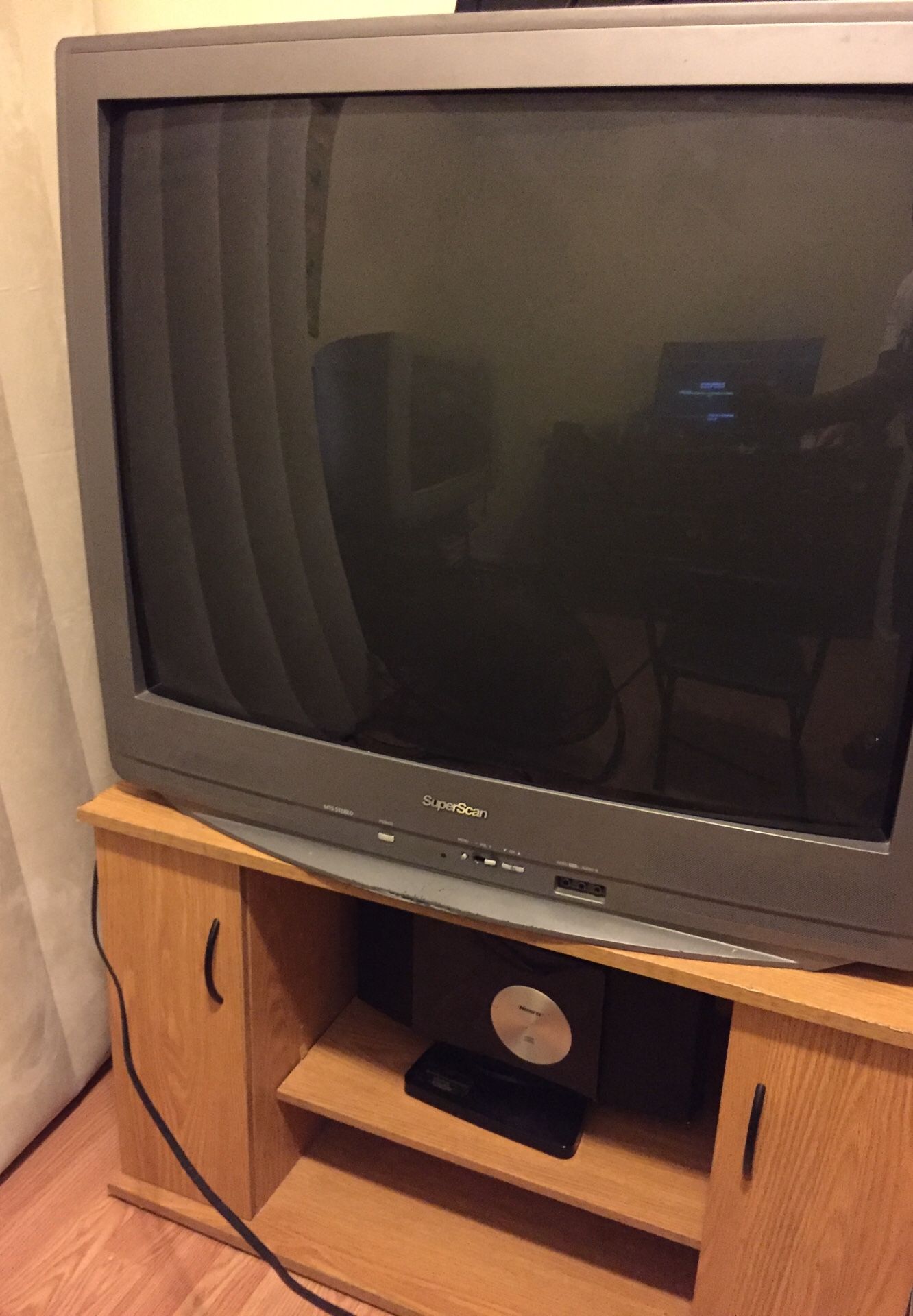 36” box tv with coponent and superscan is the brand