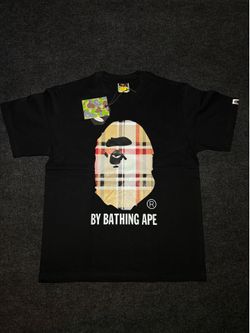 BAPE Plaid Ape Head T-Shirt Black Size