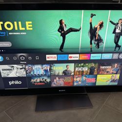Sony Bravia 52 Inch LED Backlit HDTV TV 3D With Amazon Firestick