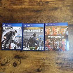 PS4 Watch Dogs 1,2 and Legion collection. Legion w/steelbook and slipcover.