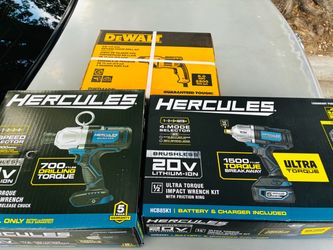 Dewalt impact drill and Hercules impact drill huddles