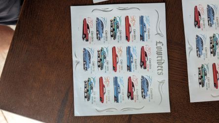 Sheet of sold out first class Lowrider Stamps