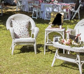 White wicker set
