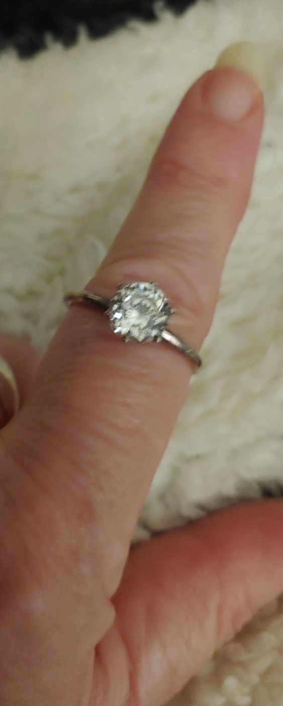 Size 10 CZ Diamond, Sterling Silver 925  Wearable Cocktail