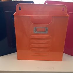 Storage Containers Metal. Blue, Pink, Orange 