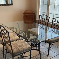 Glass Dining Table And Chairs 