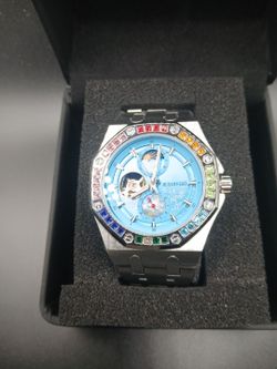 Automatic Watch Rainbow Crystal Bezel