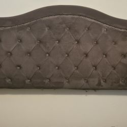 King Bed Charcoal Gray W/Nailhead Details