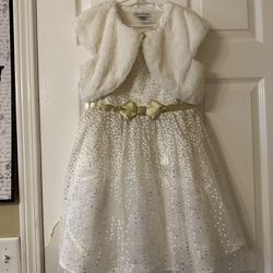 Adorable White And Gold Dress