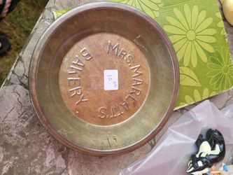Mrs. Marlatt's Bakery Vintage Metal Pie Pan