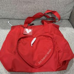 Brand New Victoria's Secret Heart Tote Bag 