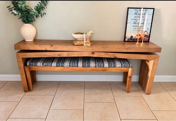 Rustic Wood Console Table
