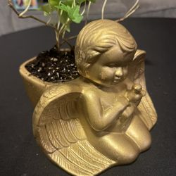 Beautiful  Vintage Gold Angel With English Ivy For You Or Someone Special On Valentines Day