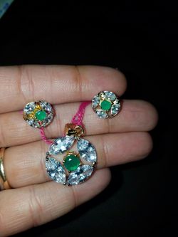 Pendant and earings