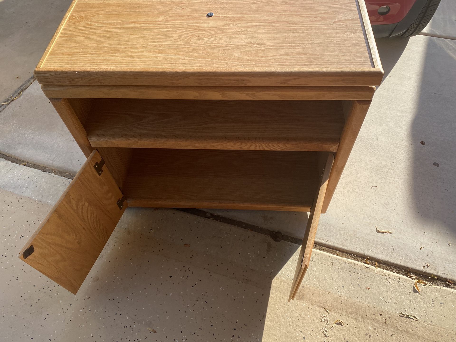 Small wooden tv console