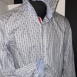 Bugatchi Long Sleeve Button Down Size XL 