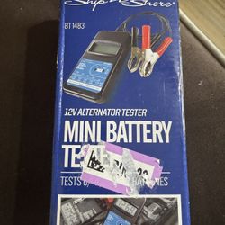 Schumacher Electric BT55U Compact 6-Volt/12-Volt/24-Volt Battery and 12-Volt Alternator Tester for VRLA/AGM/gel Batteries, Battery State of Charge, Ch