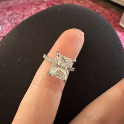Silver Radiant Cut Ring