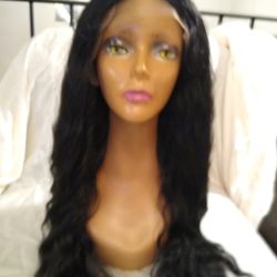 Human Hair Blend Lace Front Wig 
