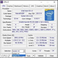 2x Intel Xeon E5-2680 V3 - Workstation CPUs