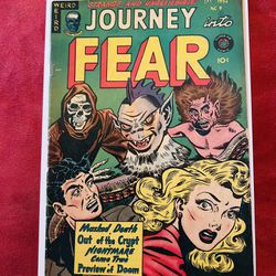 JOURNEY INTO FEAR Issue 9  1952 SKELETON CVR- SUPERIOR COMICS