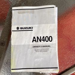 Susuki AN 400 Scooter Manual 