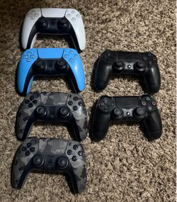 6 BROKEN Ps5 & Ps4 Controllers - Parts/Repair