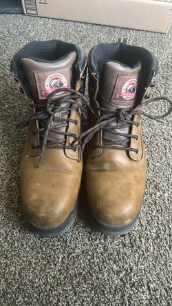 Used brown work boots