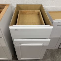 White Base Cabinet 18W x 24D x 34.5H