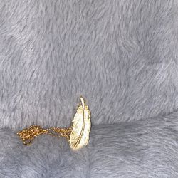 Gold Feather Necklace