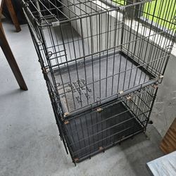 Two Heavy Duty Dog Cages  Good Working Conditions 30 Each Or Both For $50
