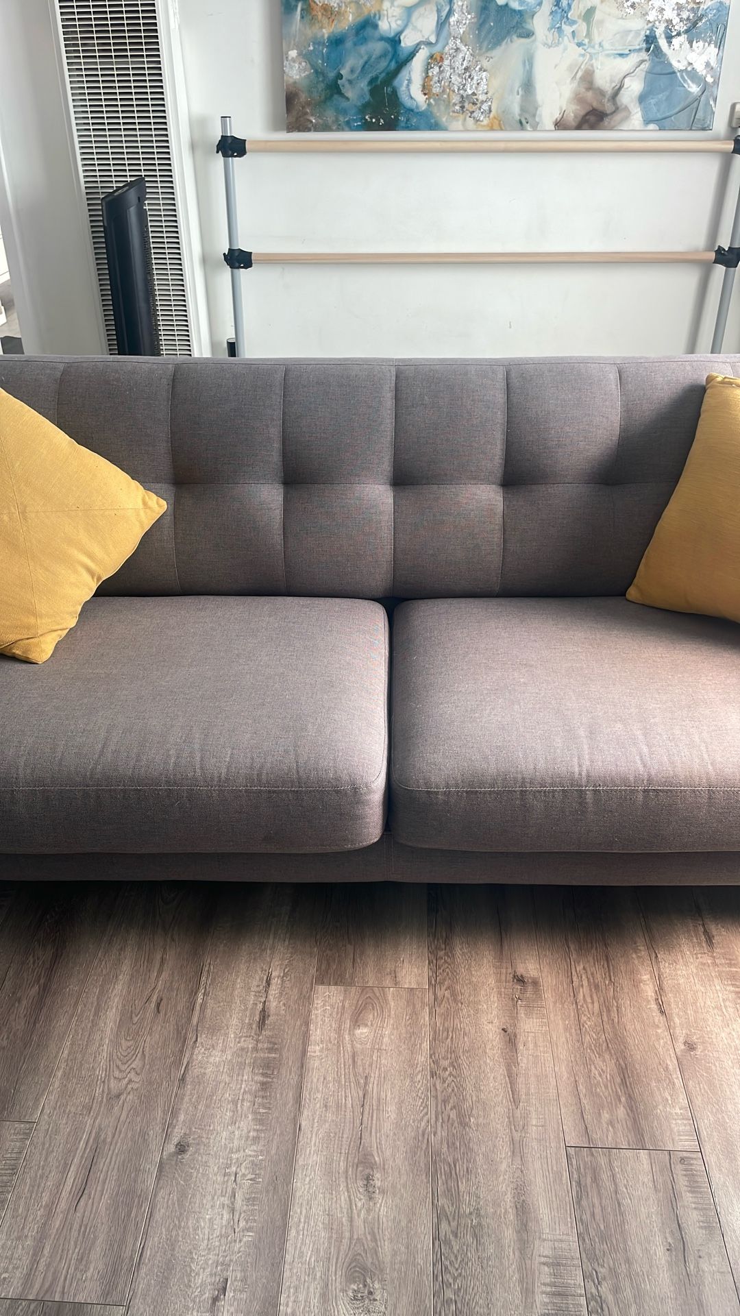 Mid Century Modern Grey Couch