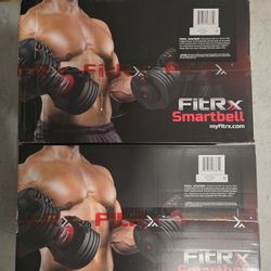 FitRx Adjustable Dumbbells, 52.5lb SmartBell Dumbbell Set with Quick-Select Weights for Home Gym | 1 Set for $109.99 OR 2 Sets for $199.99