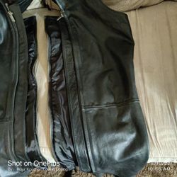 Harley Davidson Motorcycle Riding Leather Chaps, Medium Size, Great Condition