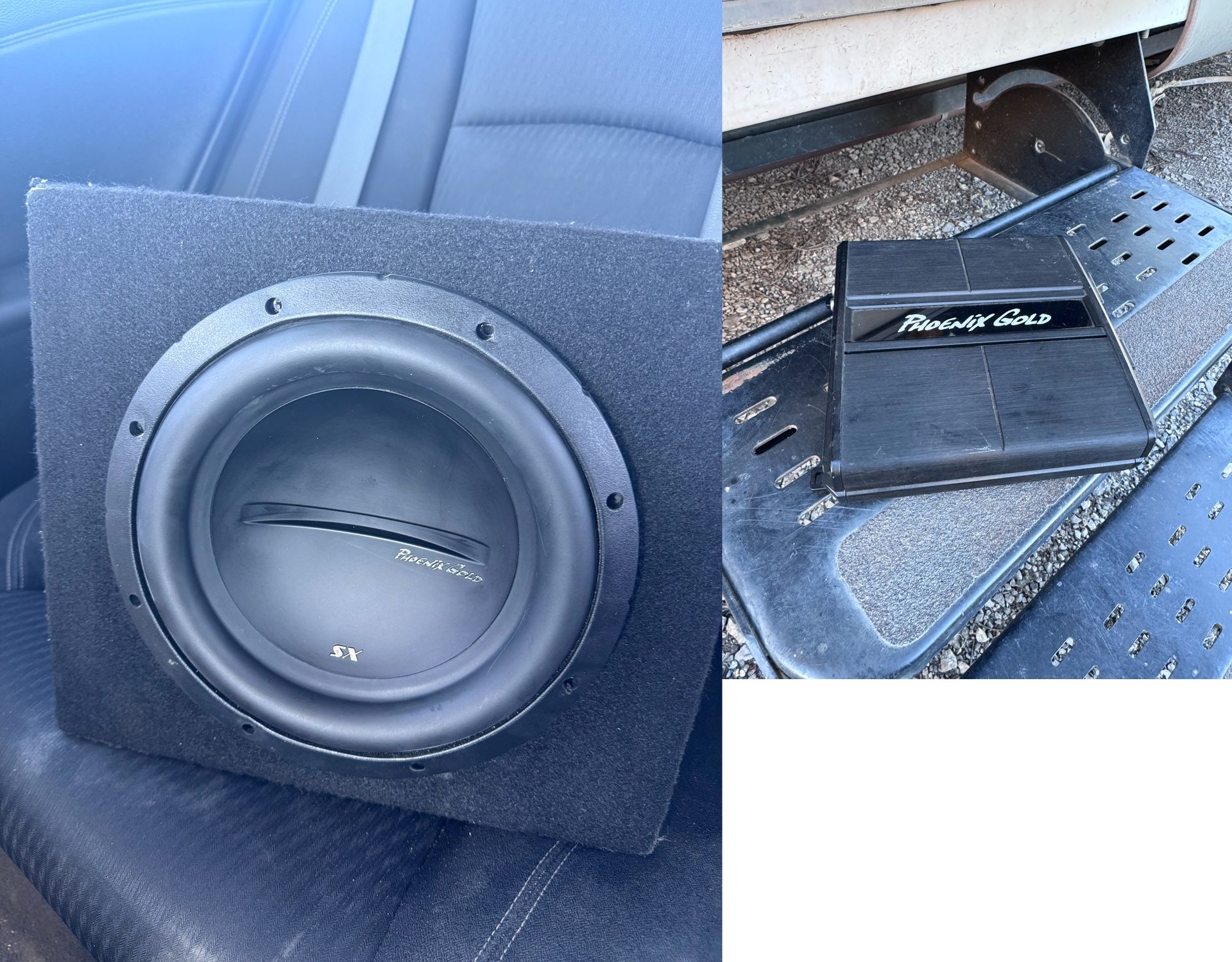 Phoenix Gold 10” Subwoofer And Amplifier