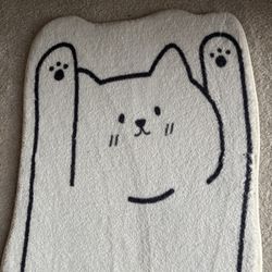 14" W x 47" H Cat Anti Slip Fun Rug Carpet Floor 