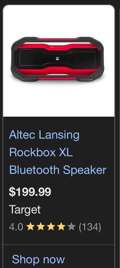 Altec Lansing Rockbox XL Bluetooth Speaker 