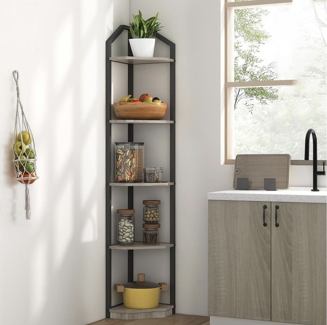 5 Tier Corner Shelf, 70”