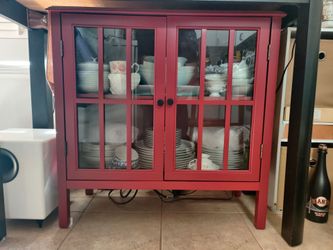 Red Display Cabinet